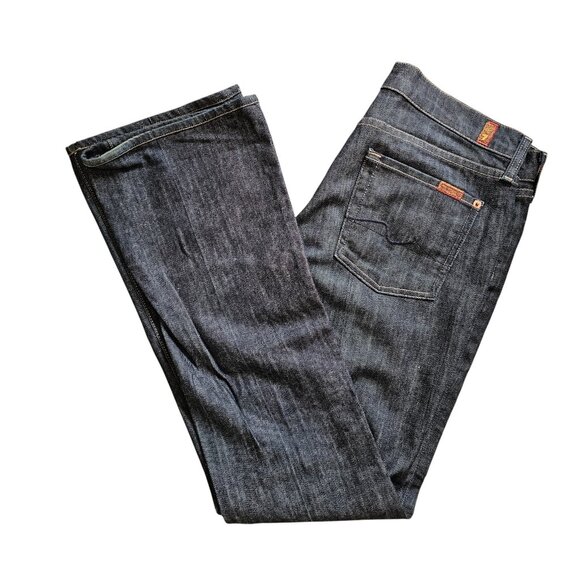 7 For All Mankind Dark Wash Bootcut Denim Sz 30 - Picture 1 of 9